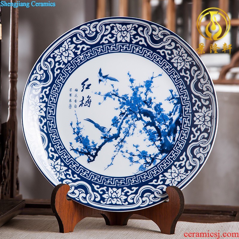 Jingdezhen ceramics famous jade pool Wu Wenhan hand-painted blue and white porcelain vase classical decoration pieces The collection certificate