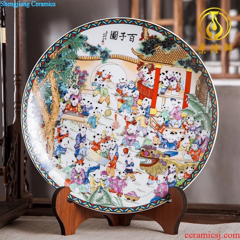 Jingdezhen ceramics hand-painted shrimp boring vase wine porch home decoration sitting room TV ark furnishing articles