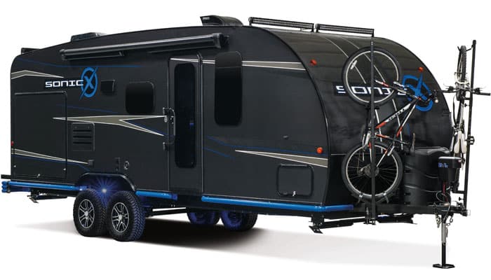 k-z"s venture rv sonic x concept travel trailer had a carbon