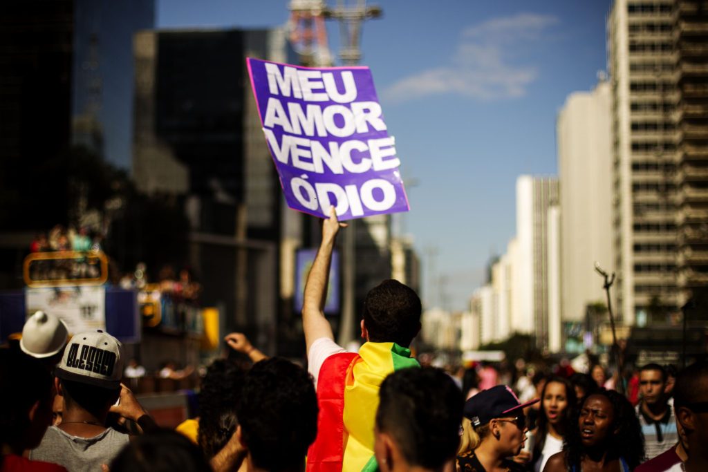 Participantes da 19ª Parada do Orgulho LGBT na Avenida Paulista, São Paulo - SP, Brasil neste domingo 07 de junho. Foto: Leo Pinheiro / Fotos Públicas
