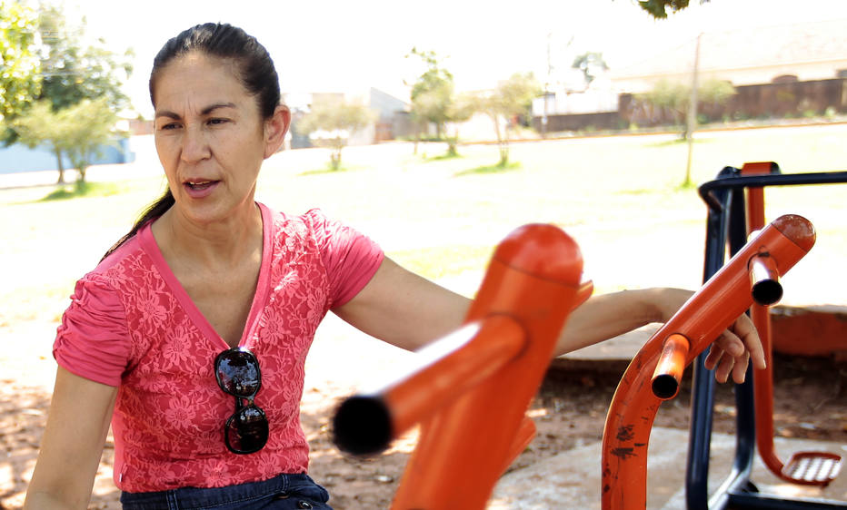 Dona Sônia Fátima Moura, mãe Eliza Silva Samudio