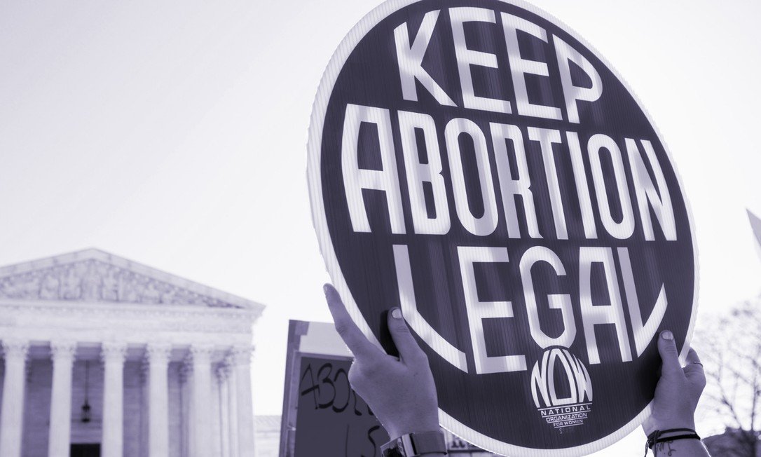 Protesto em favor do aborto legal em frente a suprema corte dos EUA Credito AFP