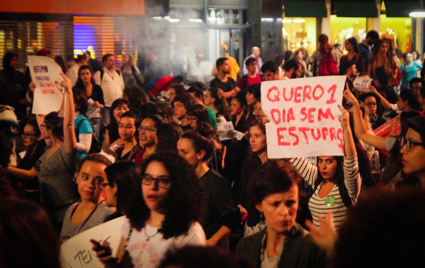 Cartaz Quero um dia sem estupro George Campos USP Imagens