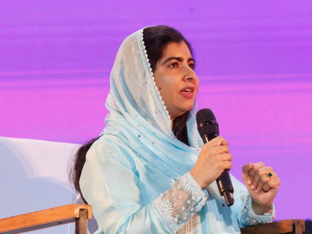 A ativista paquistanesa Malala Yousafzai participa do Festival do Leitor, no Maracanãzinho. Foto: Fernando Frazão/Agência Brasil