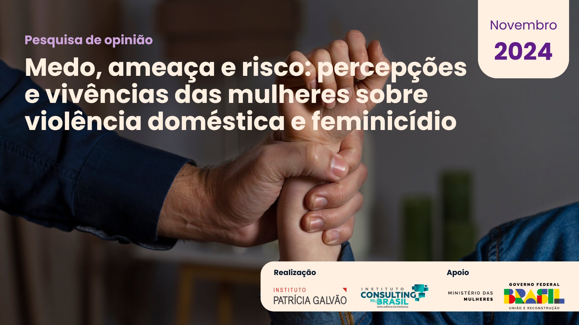 Medo, ameaça e risco: percepções e vivências das mulheres sobre violência doméstica e feminicídio (Instituto Patrícia Galvão e Consulting do Brasil, 2024)