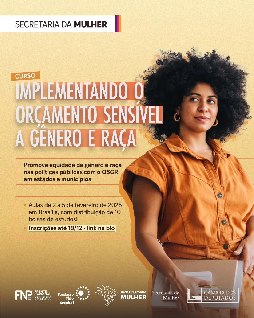 curso Implementando o Orçamento Sensível a Gênero e Raça (OSGR)