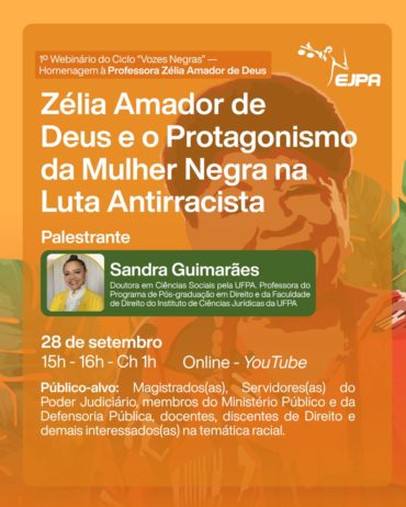 webinario zelia amador de Deus protagonismo da mulher negra