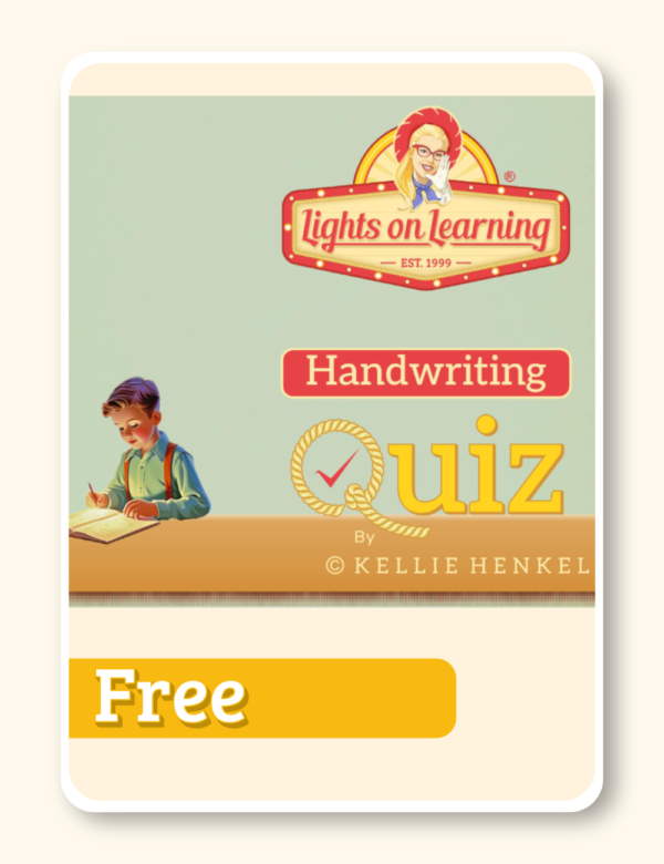 FREEBIE Handwriting Quiz