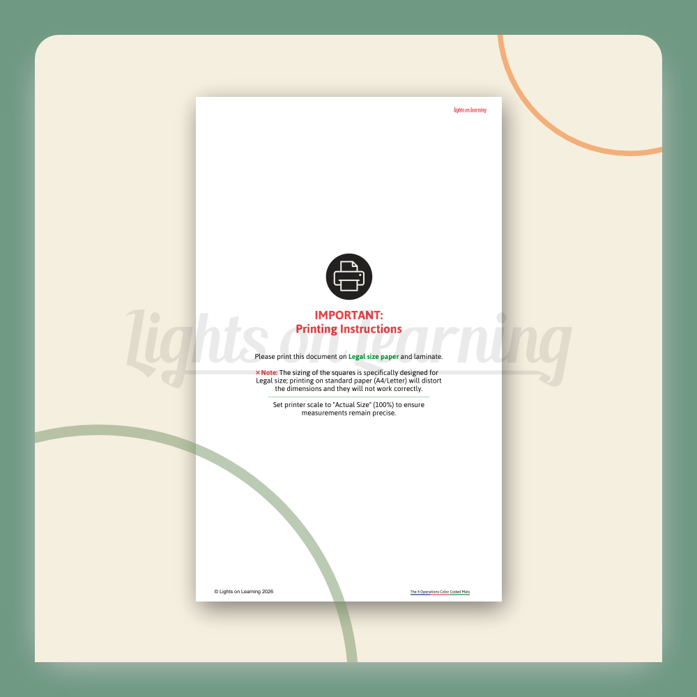 The 4 Operations Color Coded Mats - Image 2