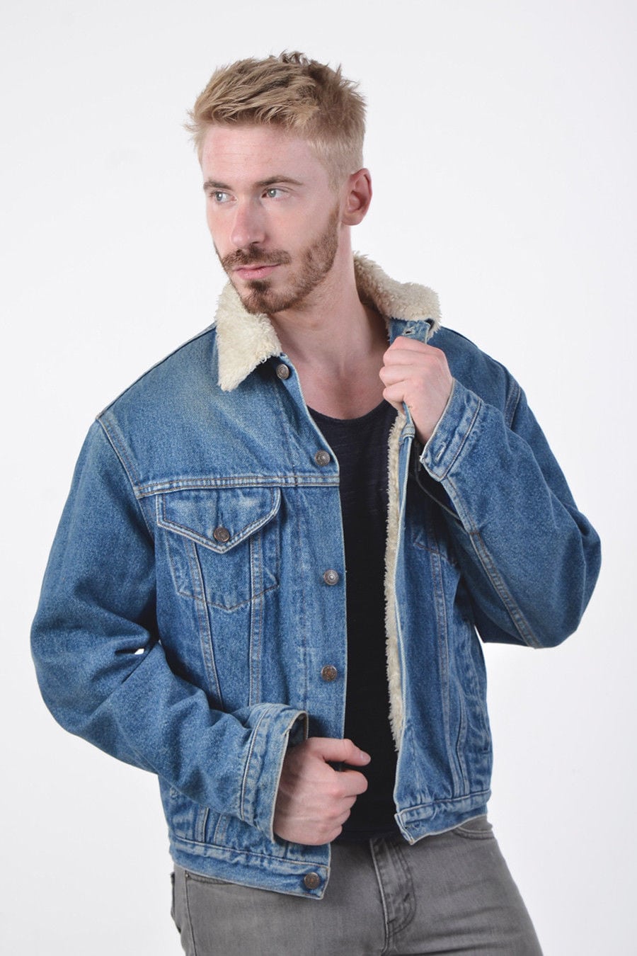 Top 78+ imagen levi's shearling denim jacket - Abzlocal.mx