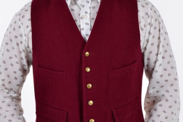 Vintage 1960's burgundy waistcoat