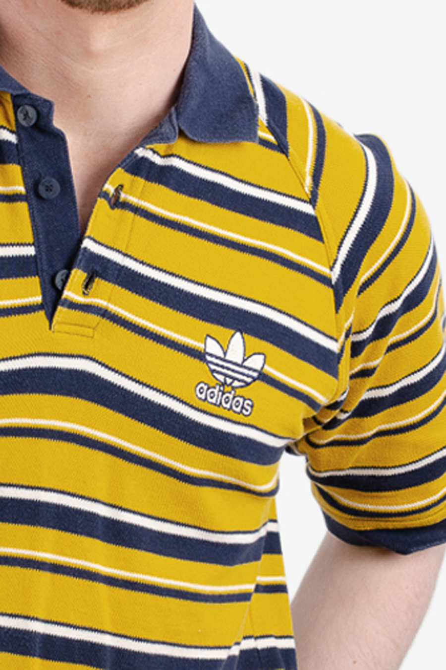 triple Paja Ministro Vintage Adidas Striped Polo Shirt | Size M - From Brick Vintage