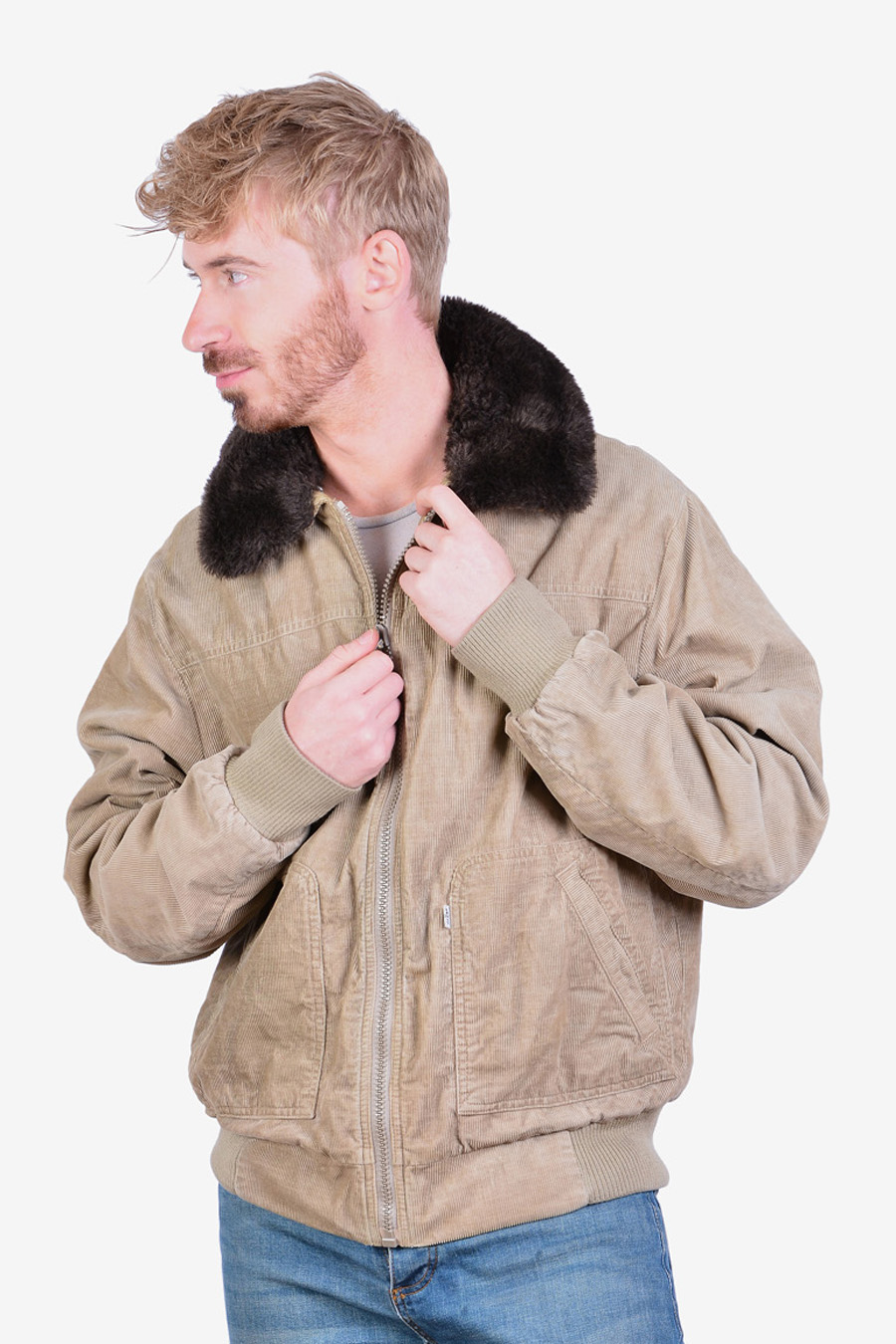 brown levis sherpa jacket