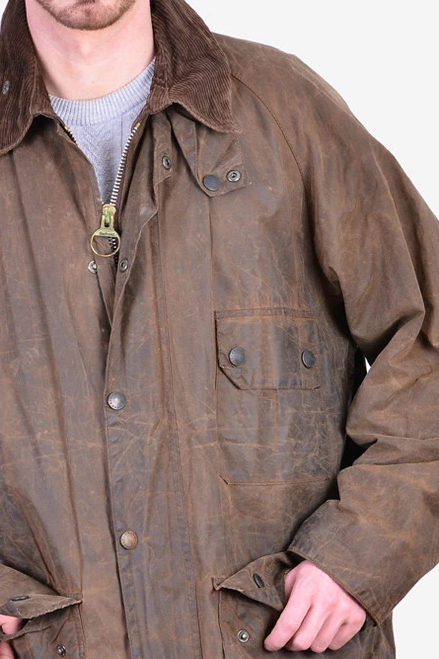 Vintage Barbour Classic Solway A840 Brown Wax Jacket | Size C44/112cm L