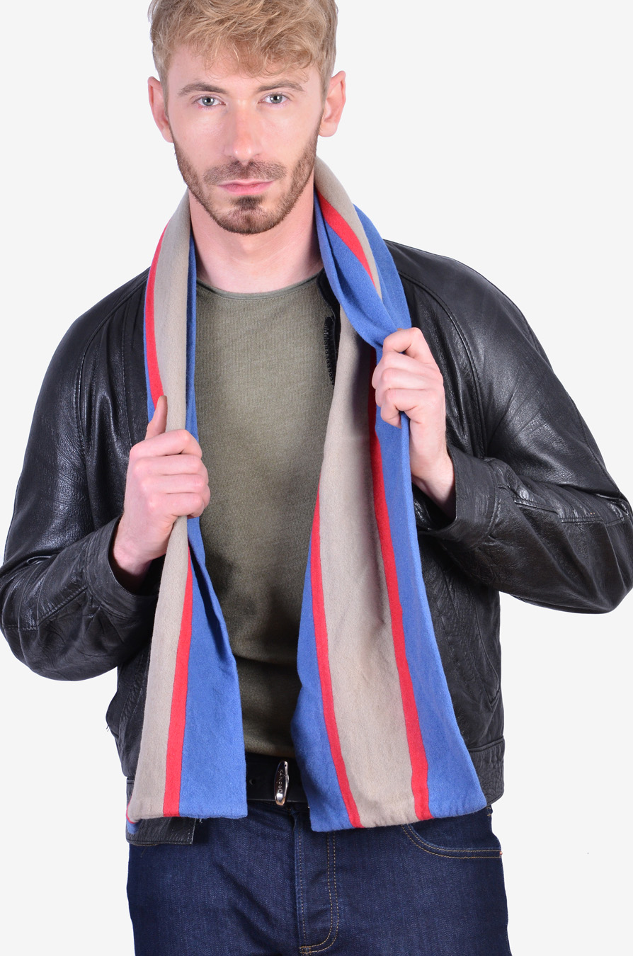 Vintage Striped College Scarf From Brick Vintage