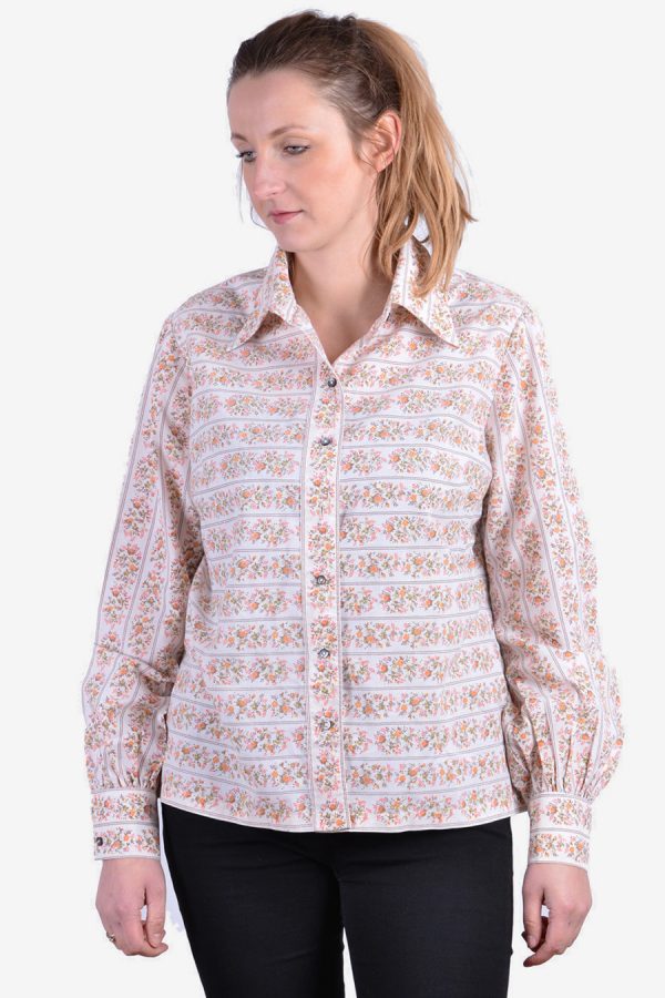 Vintage women's floral shirt