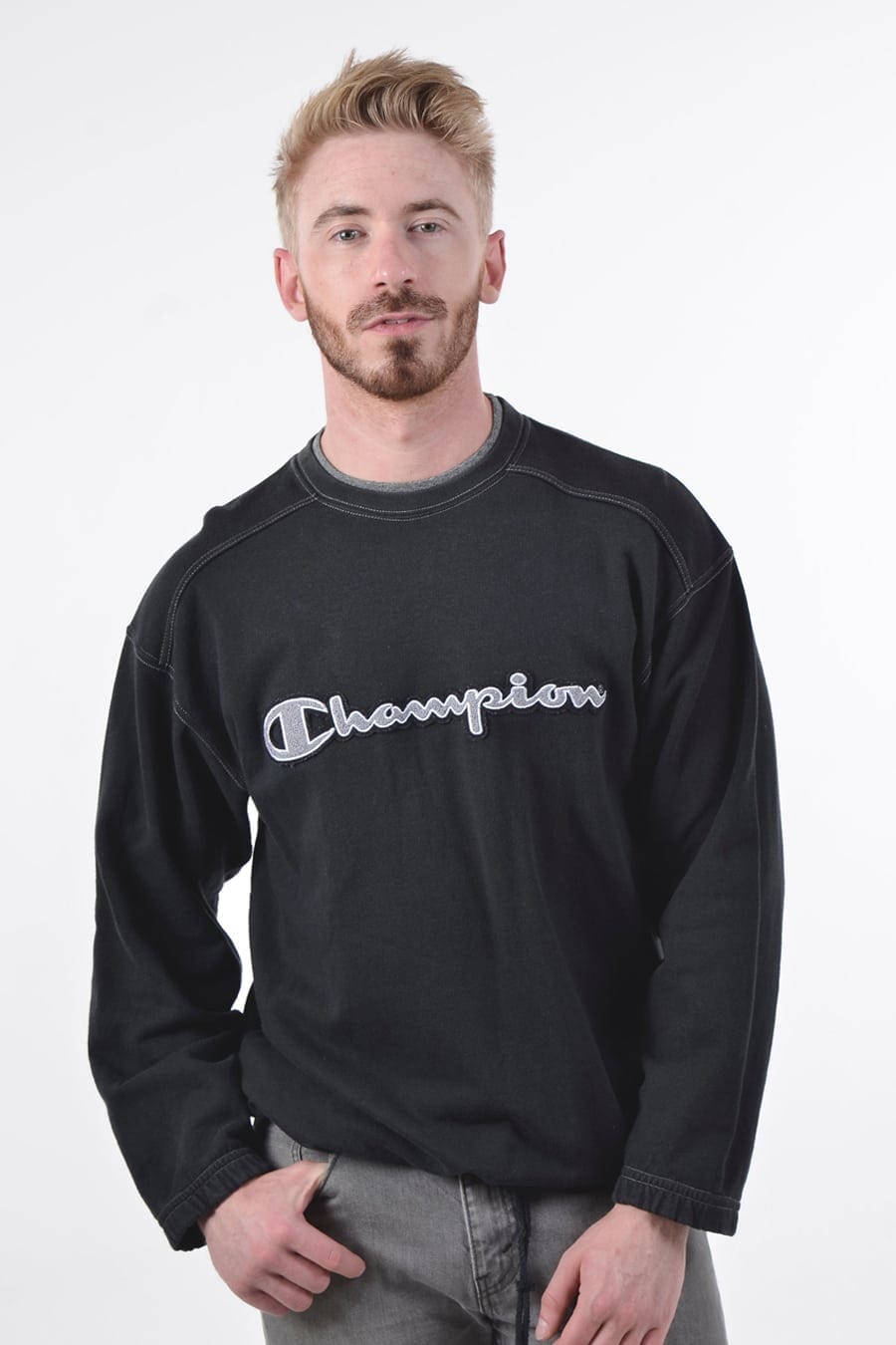 vintage black champion sweatshirt