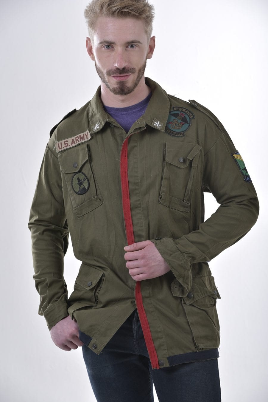 Men's Vintage Military Jacket | Size L - Brick Vintage