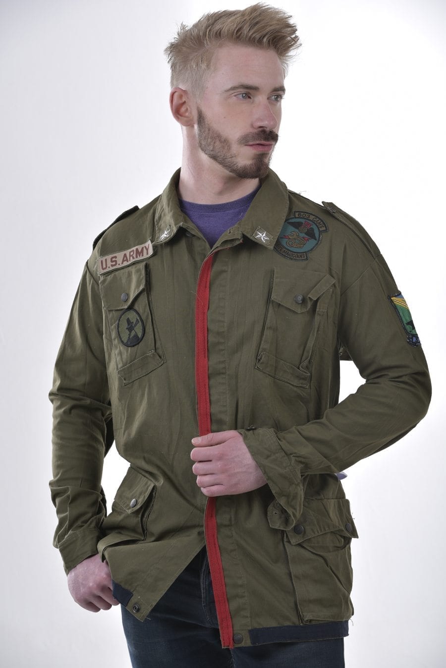 Men's Vintage Military Jacket | Size L 