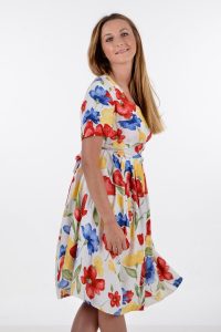 Floral Print Crêpe Dress, Authentic & Vintage