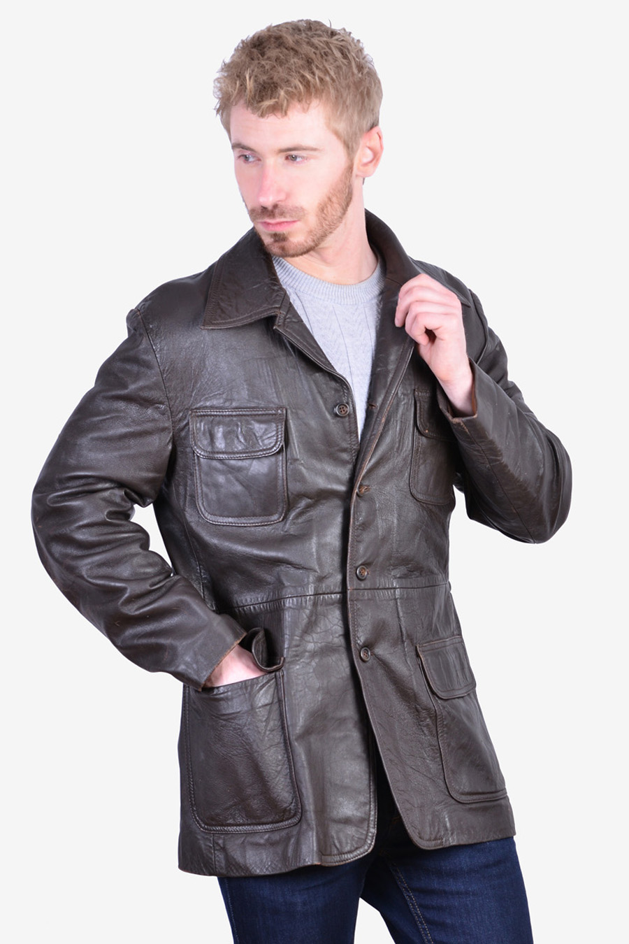 Vintage retro leather jacket