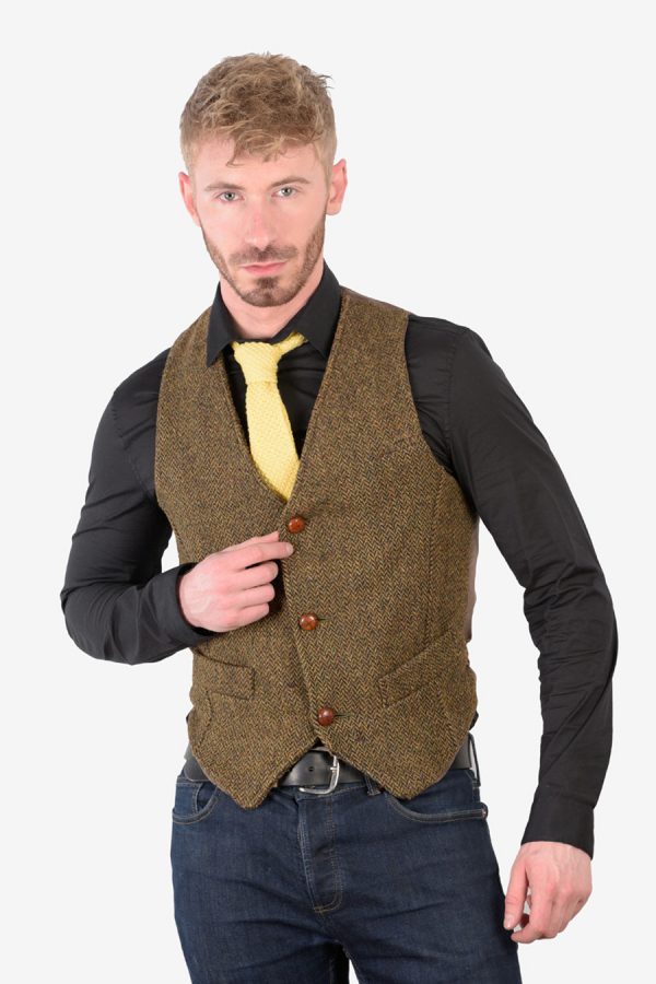 Men's vintage Harris Tweed waistcoat
