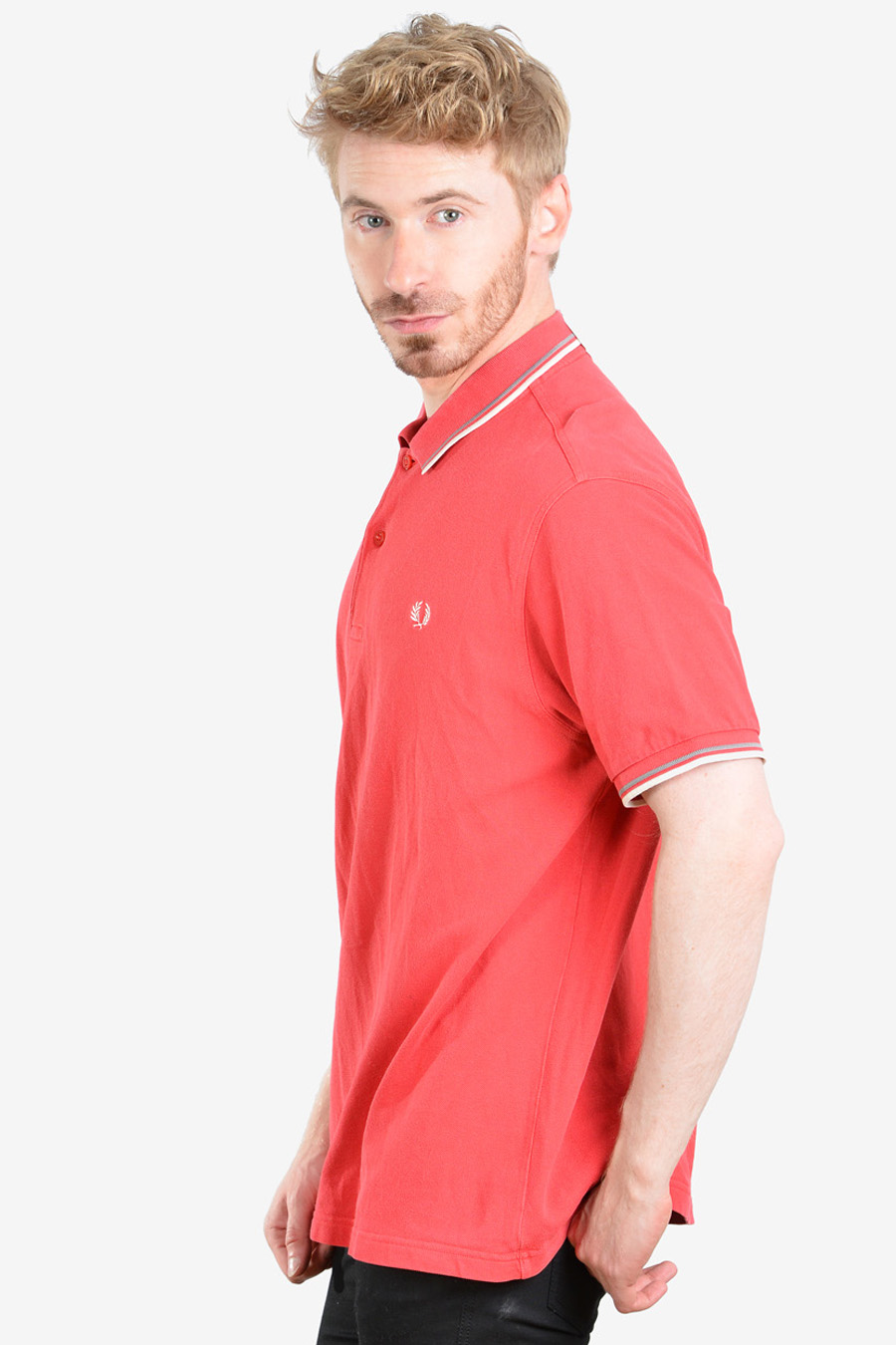 Vintage Fred  Perry  Red Polo Shirt Size S  Brick Vintage