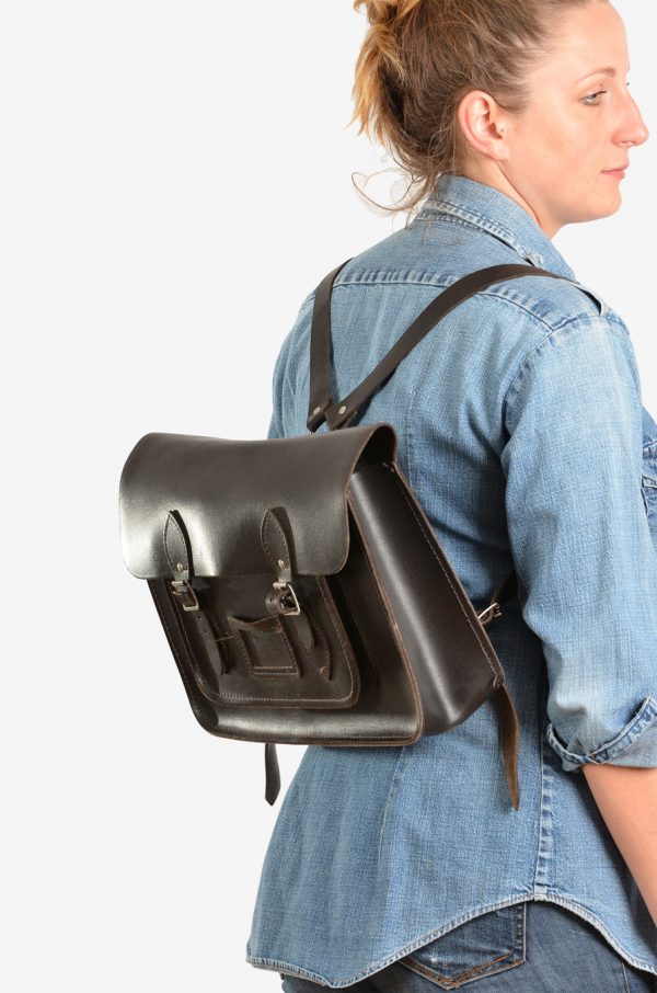 Vintage leather satchel rucksack