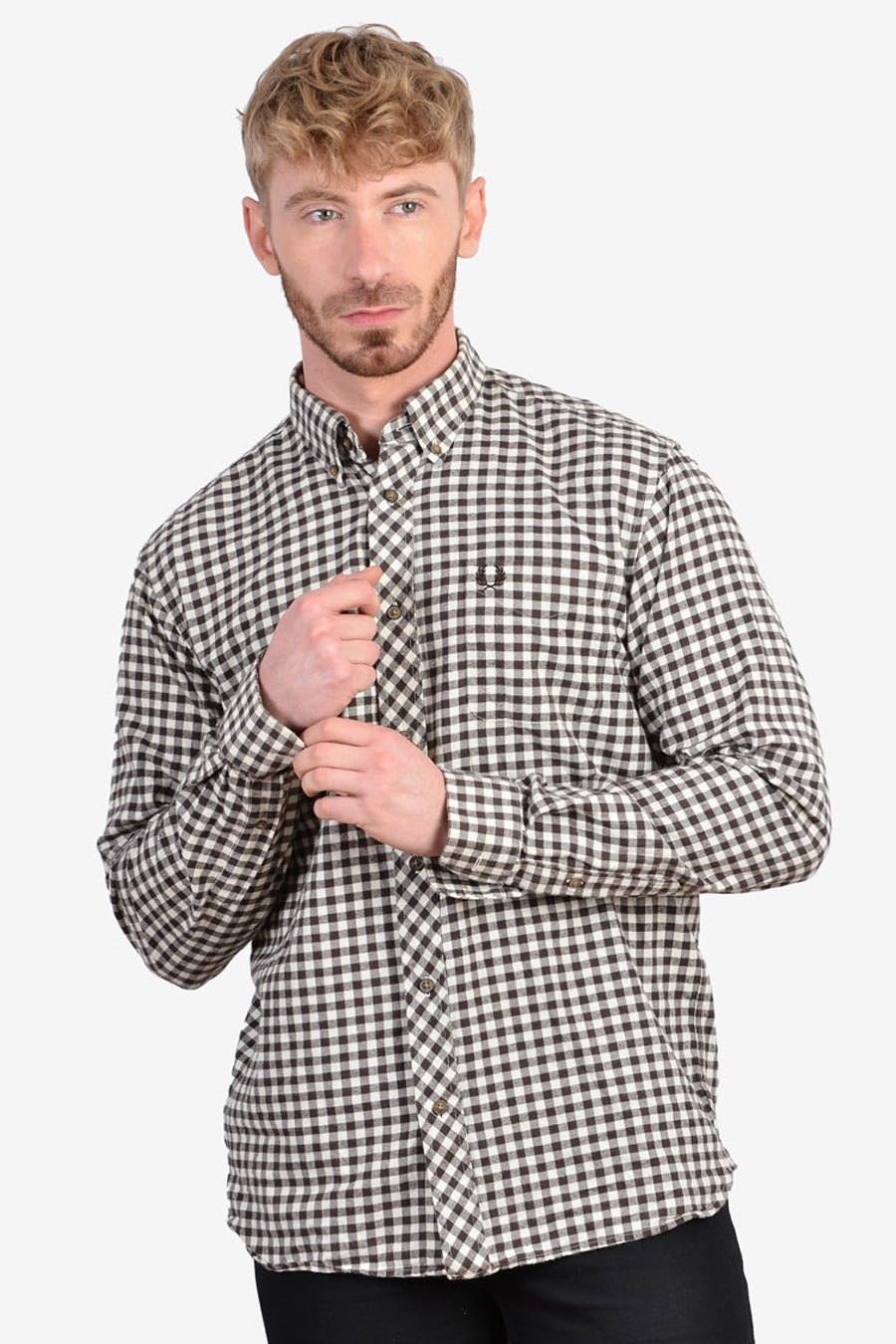 fred perry check shirt