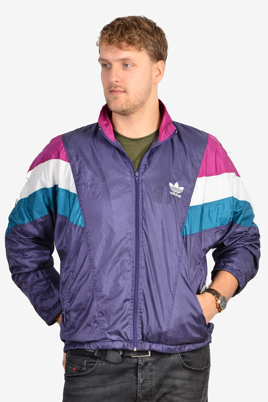retro adidas shell suit jacket