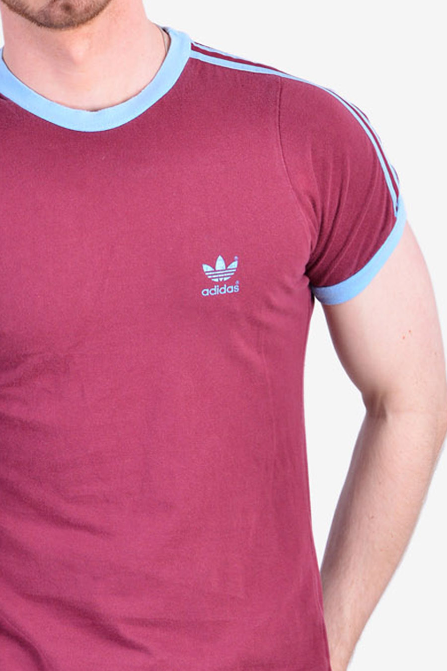 Vintage Adidas Maroon T Shirt | XS - Brick Vintage