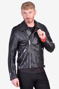 Vintage 1970's leather biker jacket