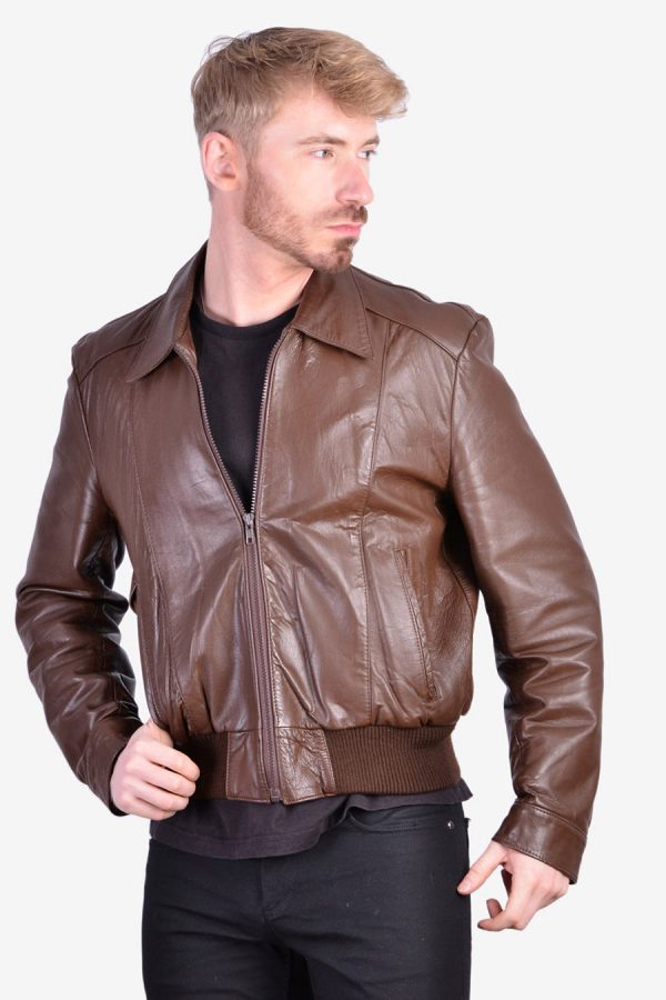 Retro vintage leather jacket