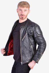 Vintage 1970's leather biker jacket
