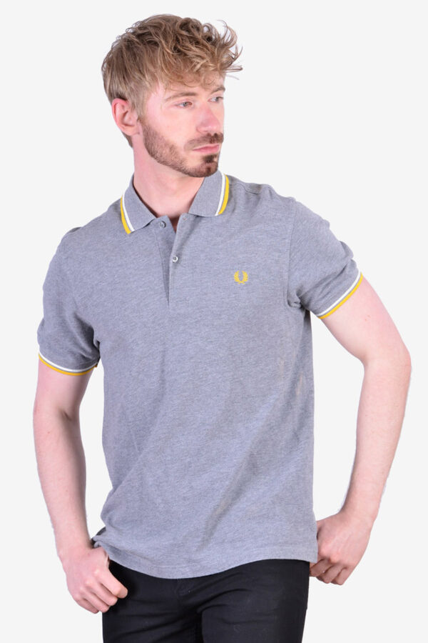 Vintage Fred Perry grey polo shirt