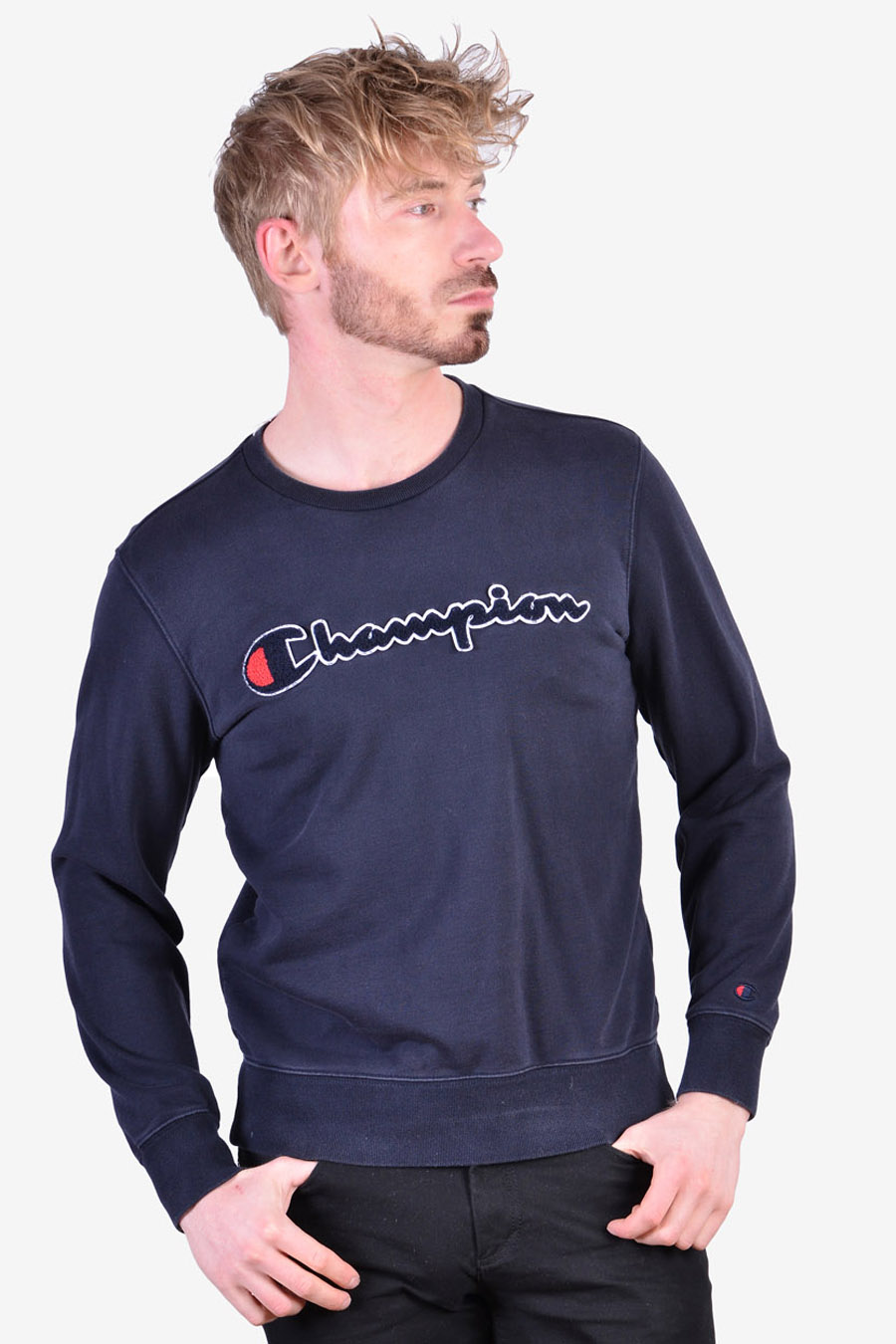 Vintage Champion Black Sweatshirt | Size S - Brick Vintage