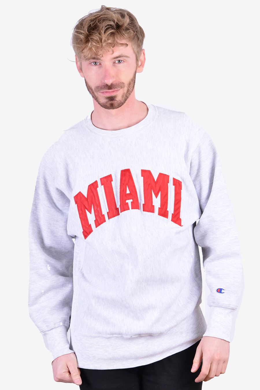 Champion Reverse Weave Miami Sweatshirt Size L Brick Vintage