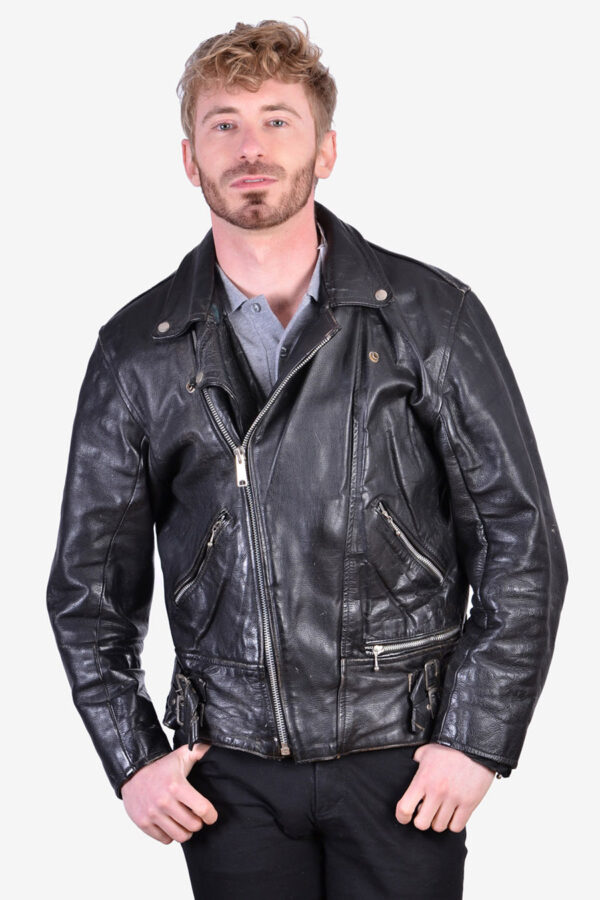 Vintage leather perfecto biker jacket