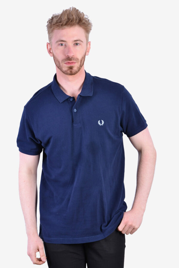 Vintage Fred Perry navy blue polo shirt