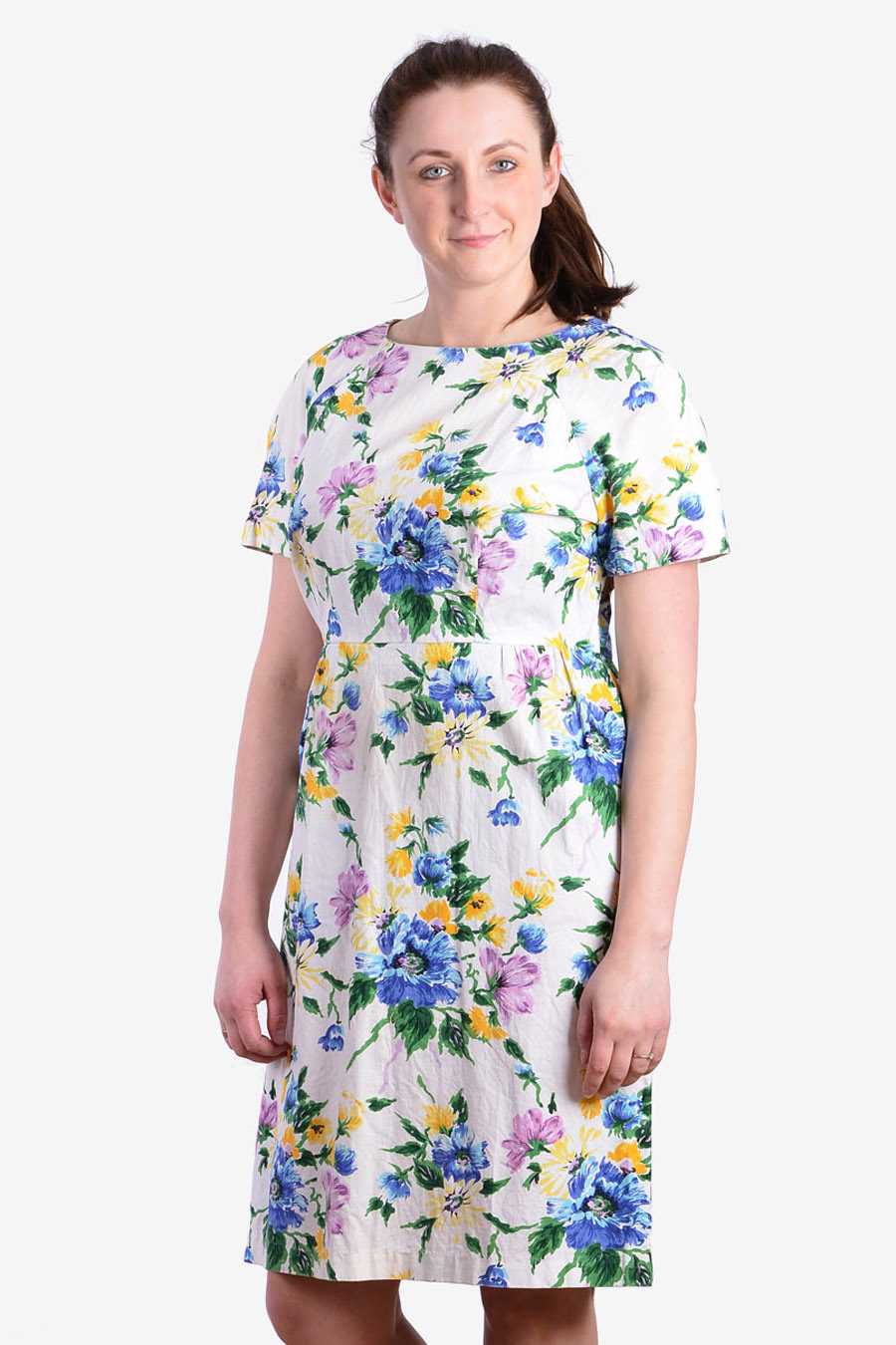 1950 Floral Day Dress | Size 14 - From Brick Vintage
