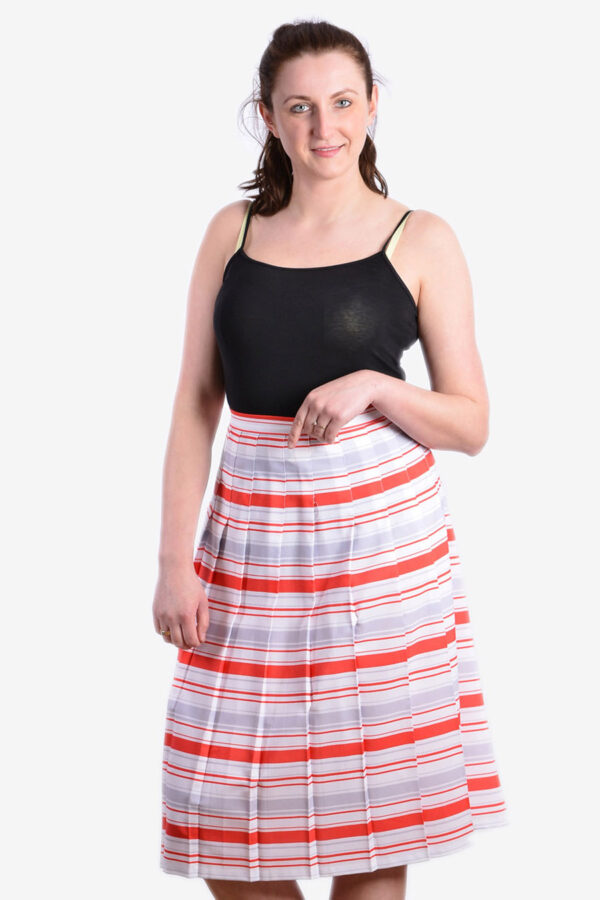 Vintage 1970's striped swing skirt