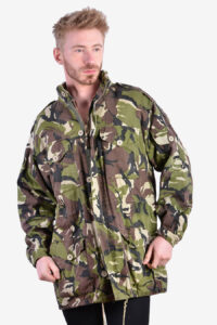 Vintage men's camouflage military jacket