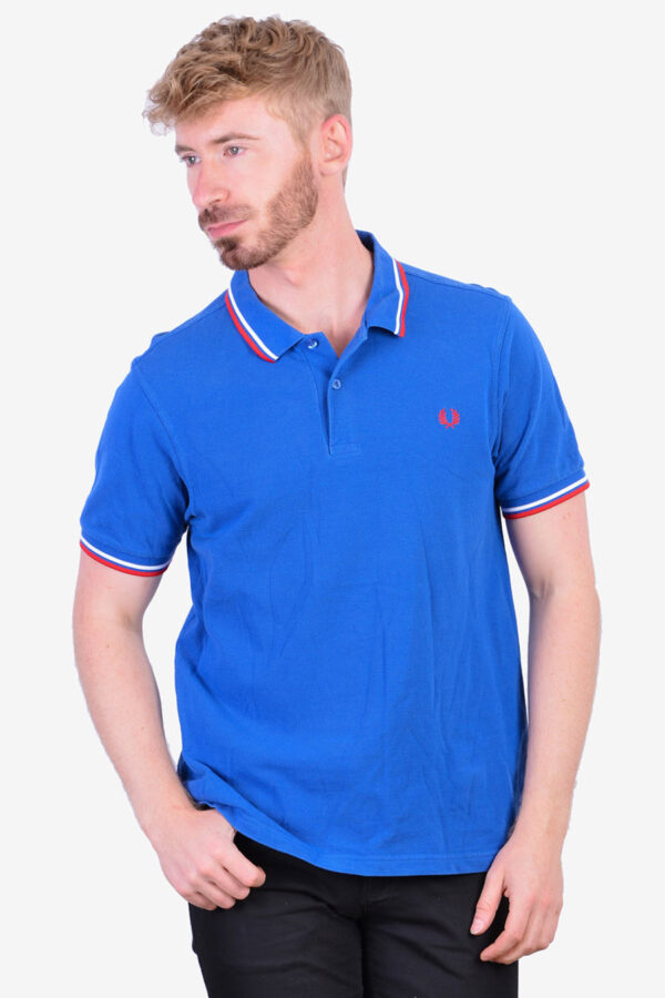 Vintage Fred Perry blue polo shirt