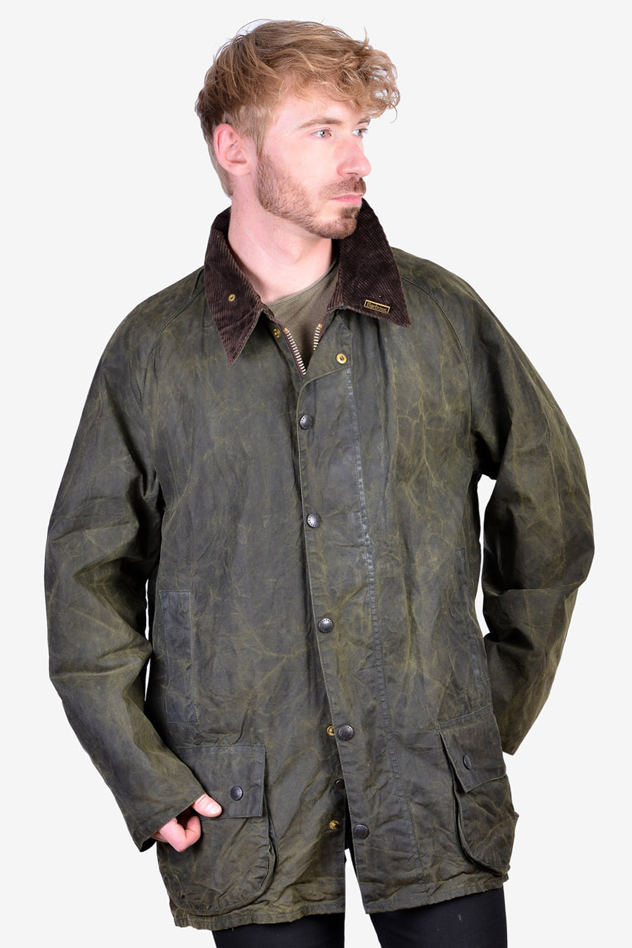 Vintage Barbour Beaufort Green Wax Jacket | Size C50/127cm XXXL