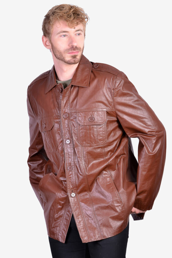 Vintage 1970's burgundy leather jacket