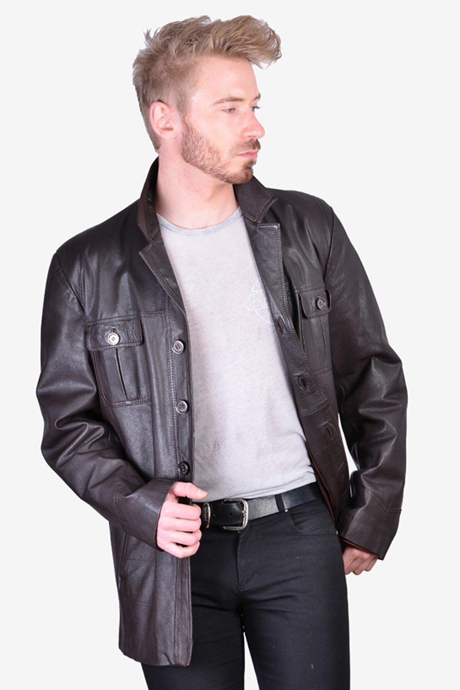 Vintage 1970's Leather Jacket | Size L - Brick Vintage