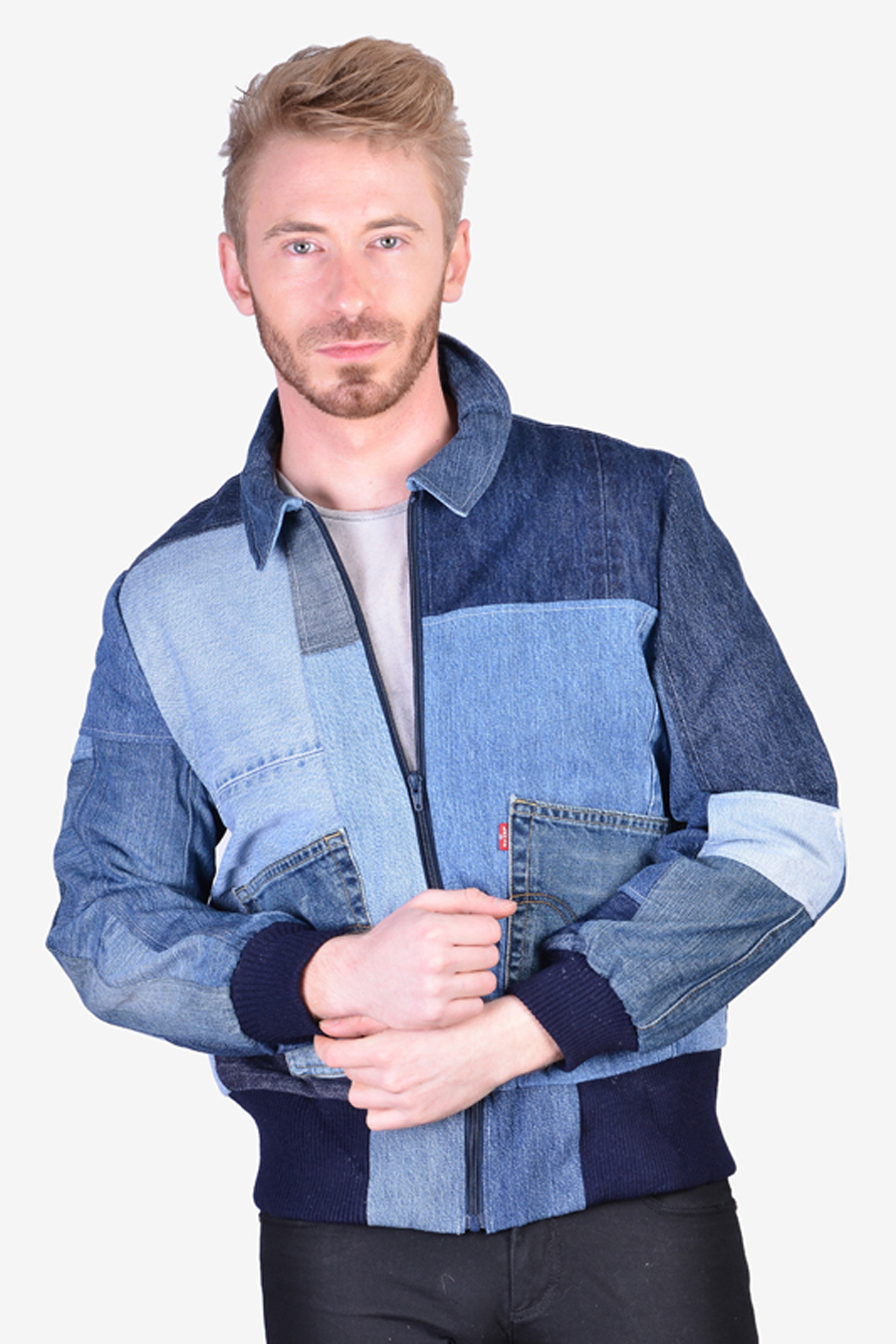 Vintage Levi's Denim Bomber Jacket | Size S - Brick Vintage