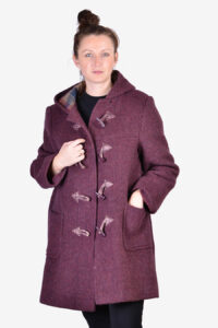 Vintage purple duffle coat