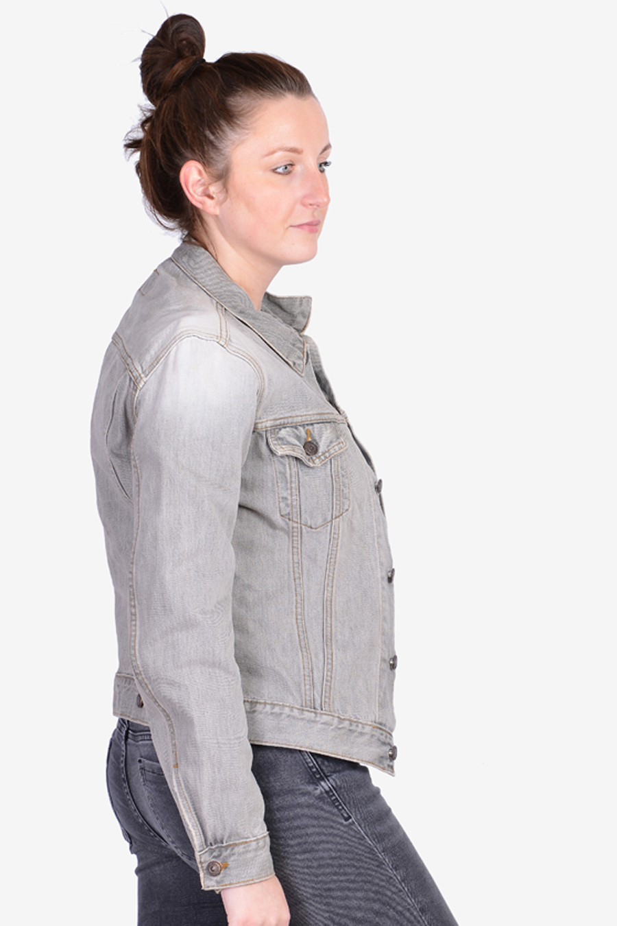 Top 37+ imagen levi's grey denim jacket womens - Thptnganamst.edu.vn