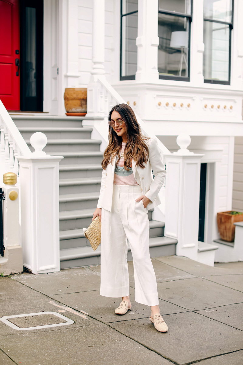 linen pant suit